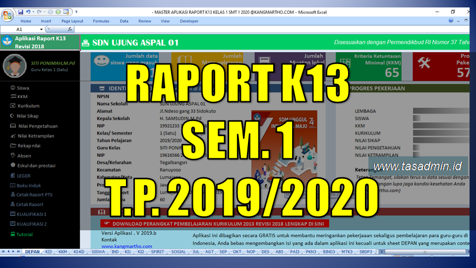 Download Aplikasi Raport K13 Revisi 2020 Versi Simple Semua Kelas Riset