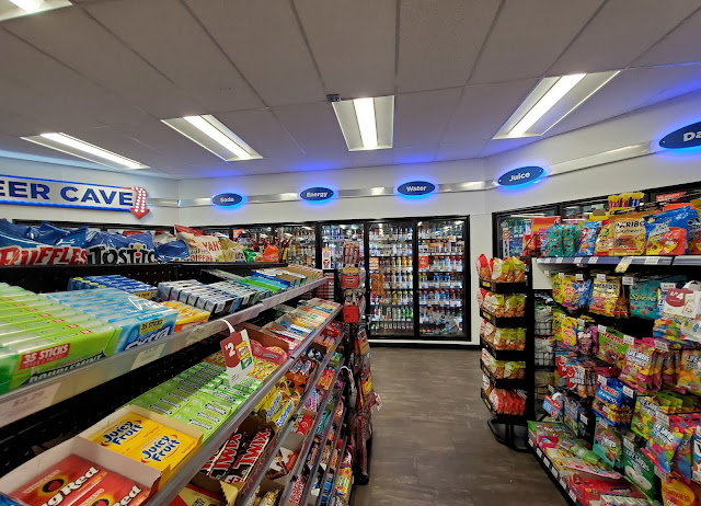 Bradfordville Circle K - September, 2021 Rear of store overview: candy aisle and drink coolers