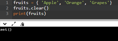 Geek4Tutorial.com: Sets in python