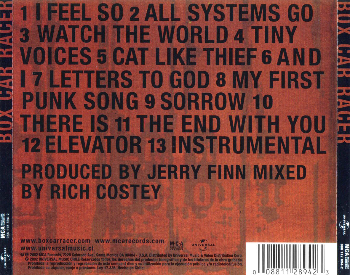 Box Car Racer Box Car Racer Flac CD 16/44.1