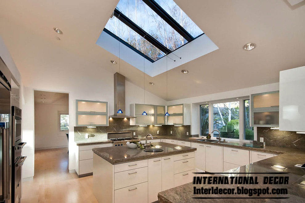 New designs of skylights and roof windows for kitchen