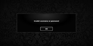 Invalid Username or password pkv games