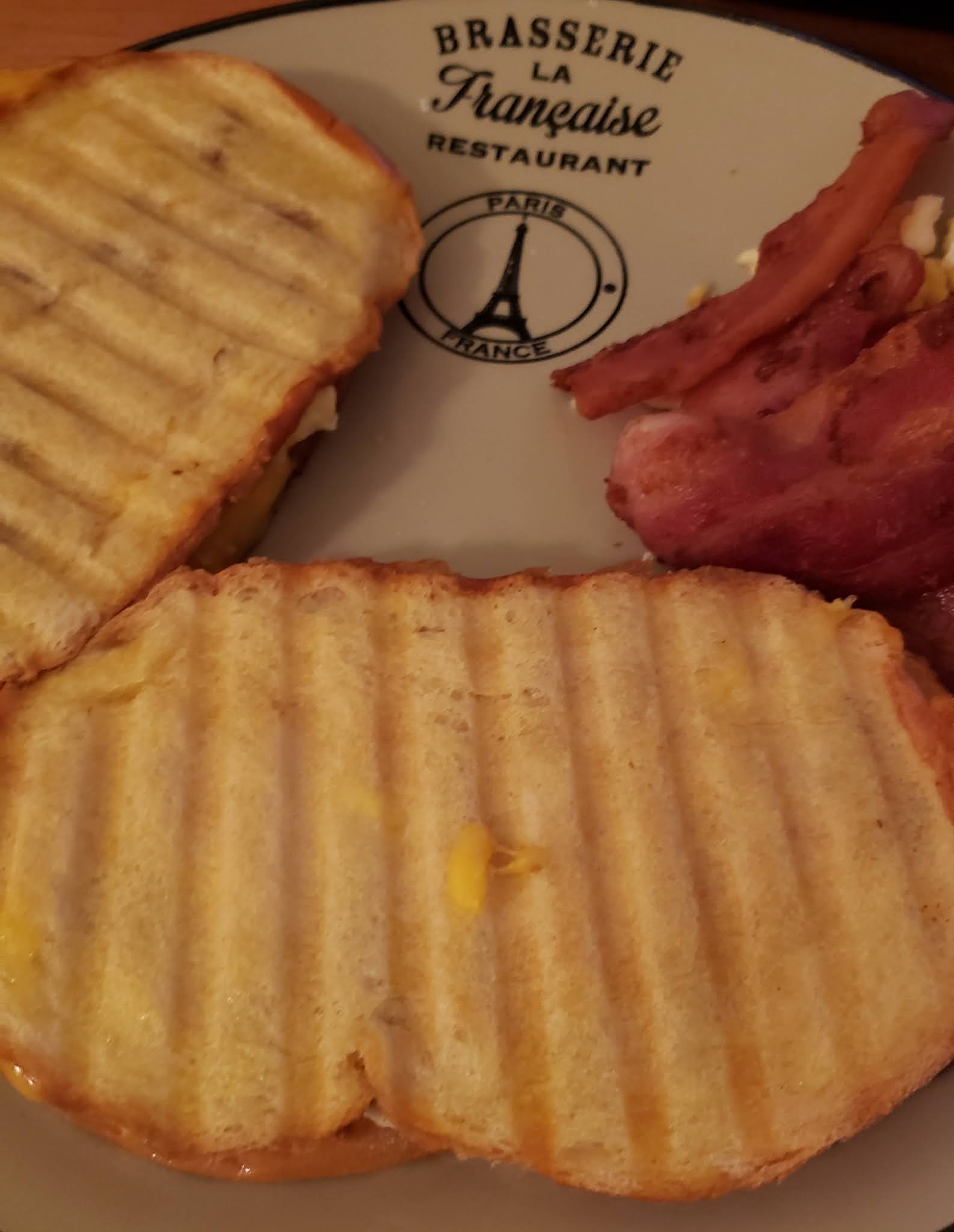 Night Owls That Cook Bacon & Egg Breakfast Panini