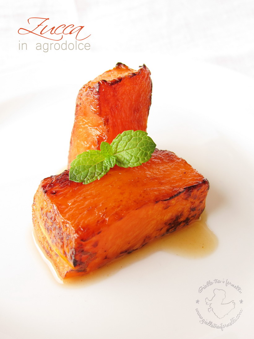 Microwave sweet and sour pumpkin - Zucca in agrodolce al microonde