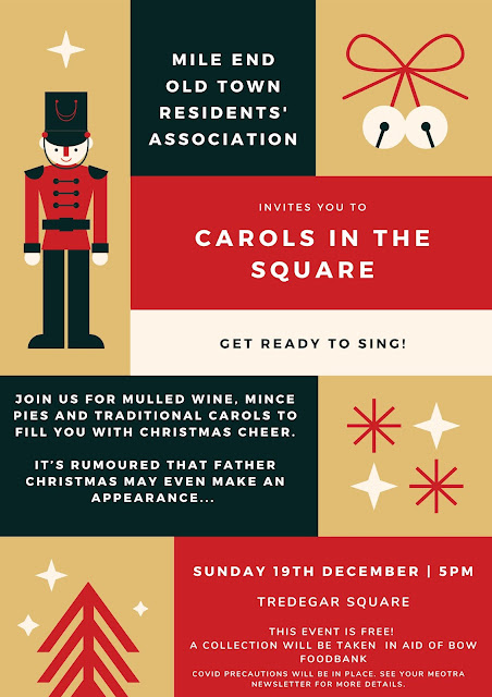MEOTRA Carols - 19th December 5PM in Tredegar Square Gardens
