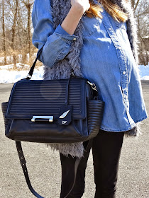 DVF 440 Courier Rail Quilted Bag, as worn by New Jersey fashion blogger House Of Jeffers | www.houseofjeffers.com