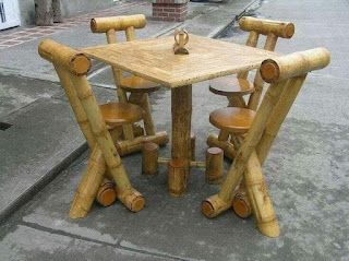 membuat meja dari bambu