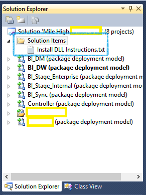ssdt folder solution items databases languages dead those don know just who
