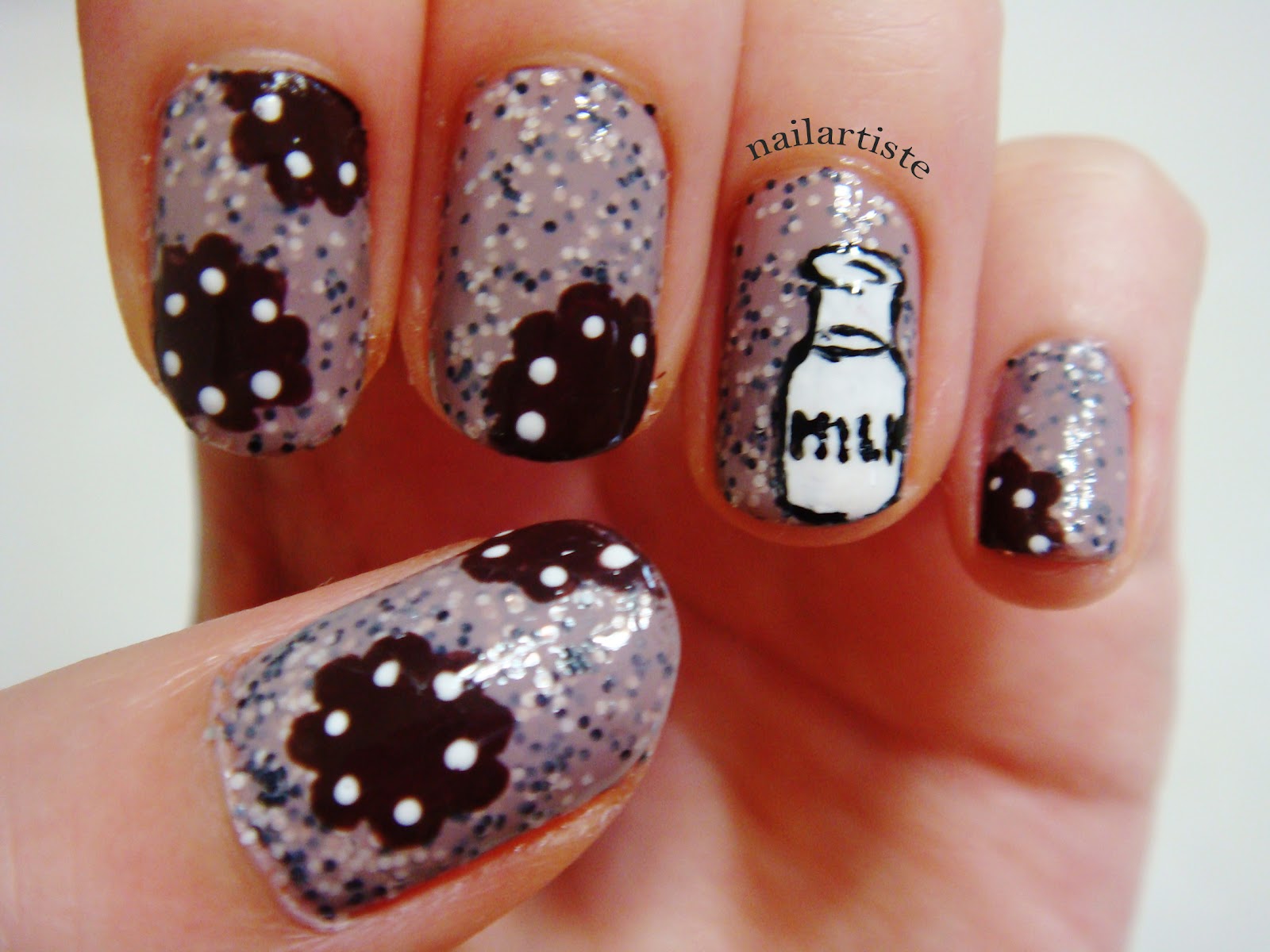 The Nail Artiste Nail Art Cookies & Milk with Nails Inc Sugar House Lane