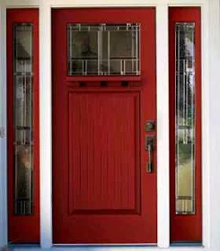 Kholer red home entry door 