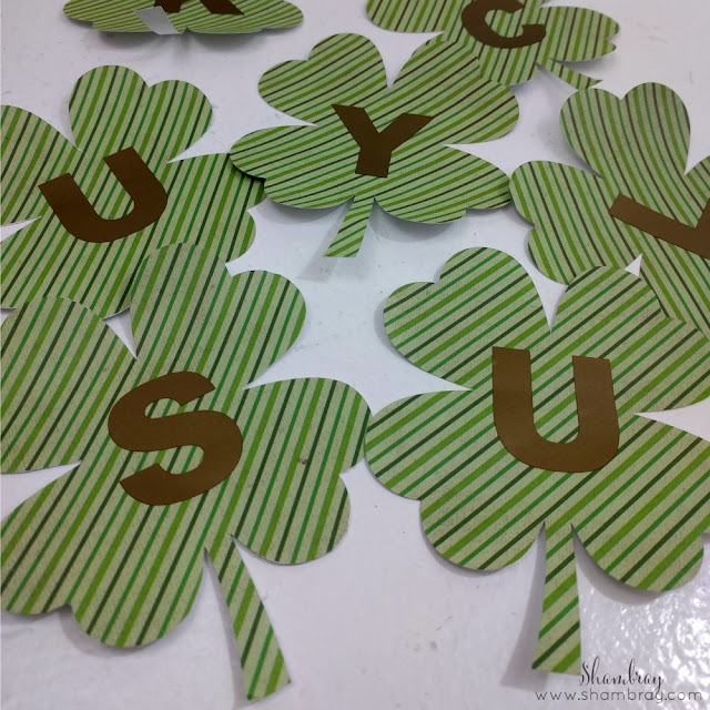 Wooden St. Patrick's Day Garland Attach Gold Letters