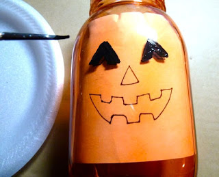 Light-up Pumpkin mason jar