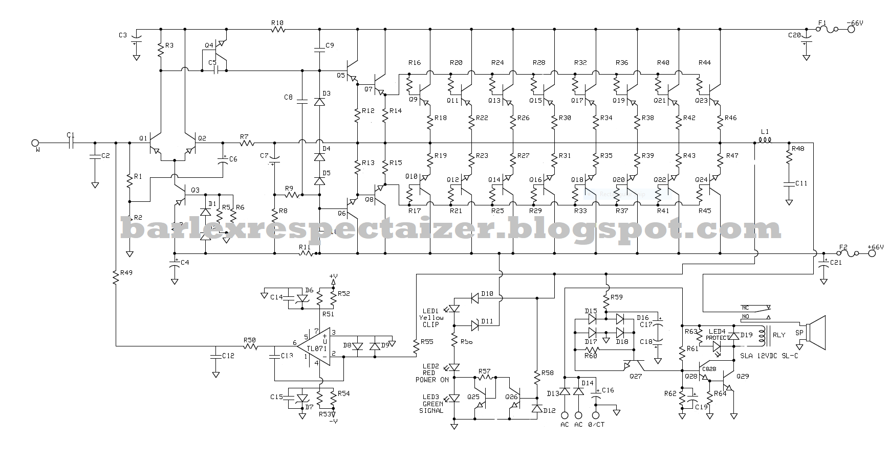 Cara membuat ampli SOCL 506 TEF pakai 8 set Transistor final