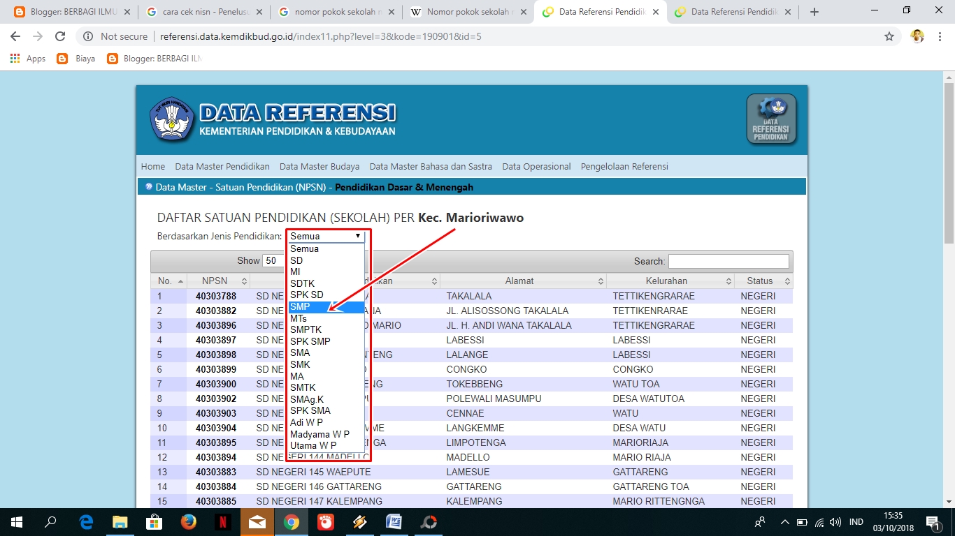 Cara Mudah Mencari Dan Melihat Npsn Secara Online Berbagi Ilmu
