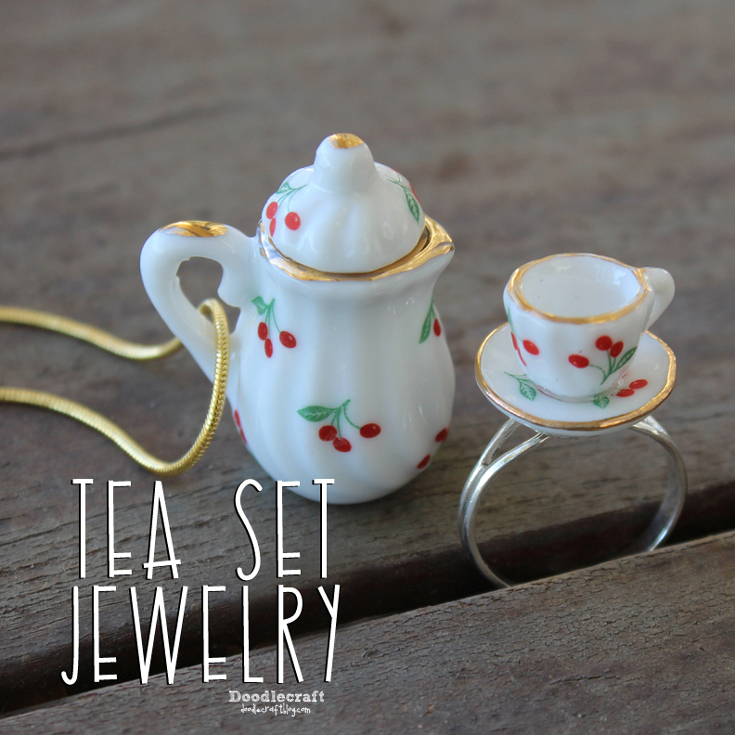 Miniature Teacup and Teapot Jewelry!