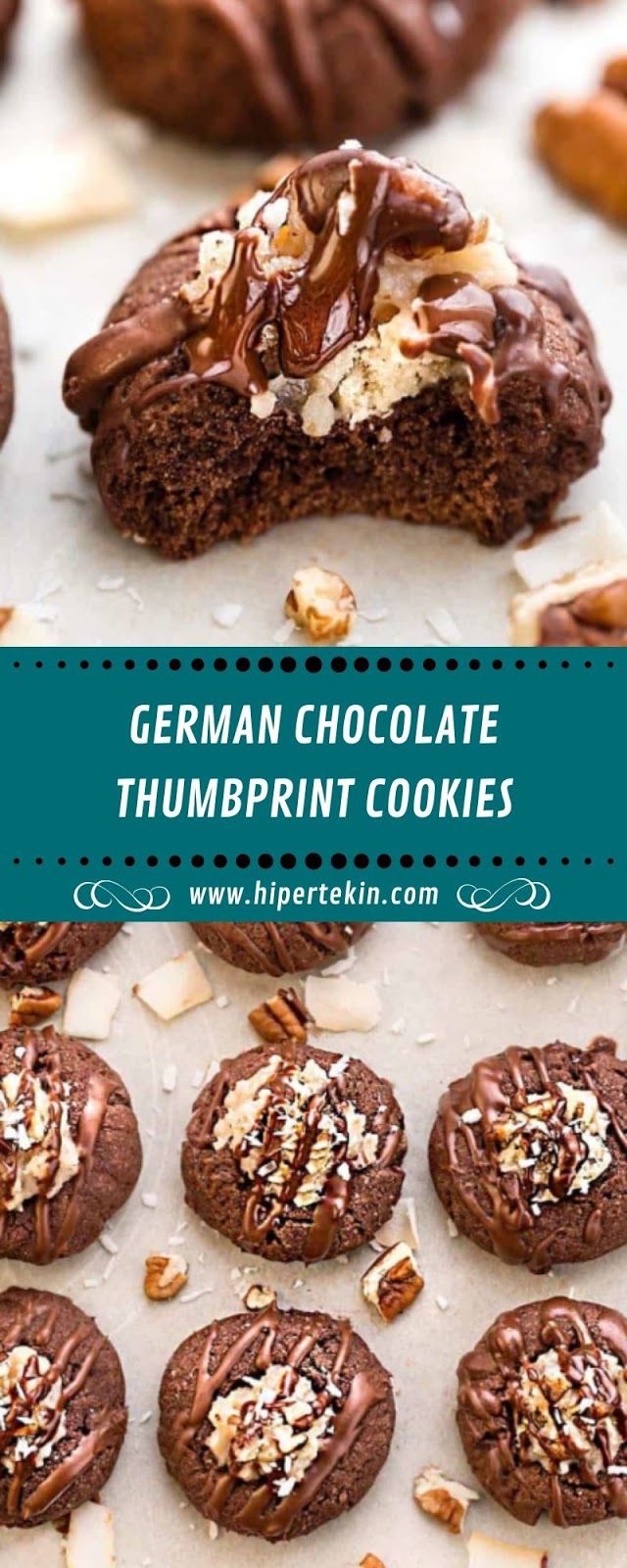 GERMAN CHOCOLATE THUMBPRINT COOKIES GERMAN CHOCOLATE THUMBPRINT COOKIES