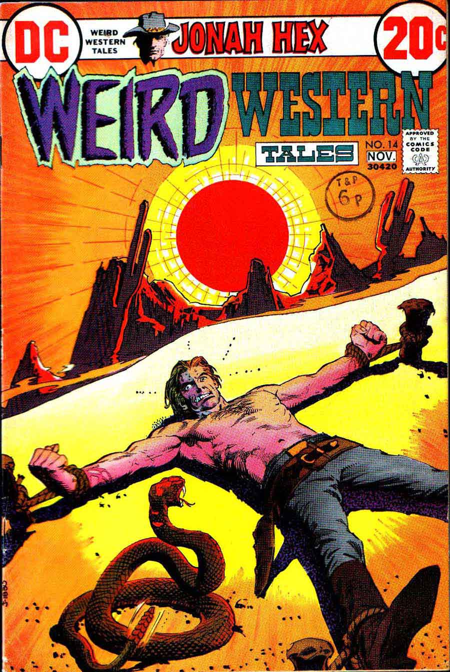 Weird Western Tales v1 #14 jonah hex dc comic book cover art by Tony Dezuniga