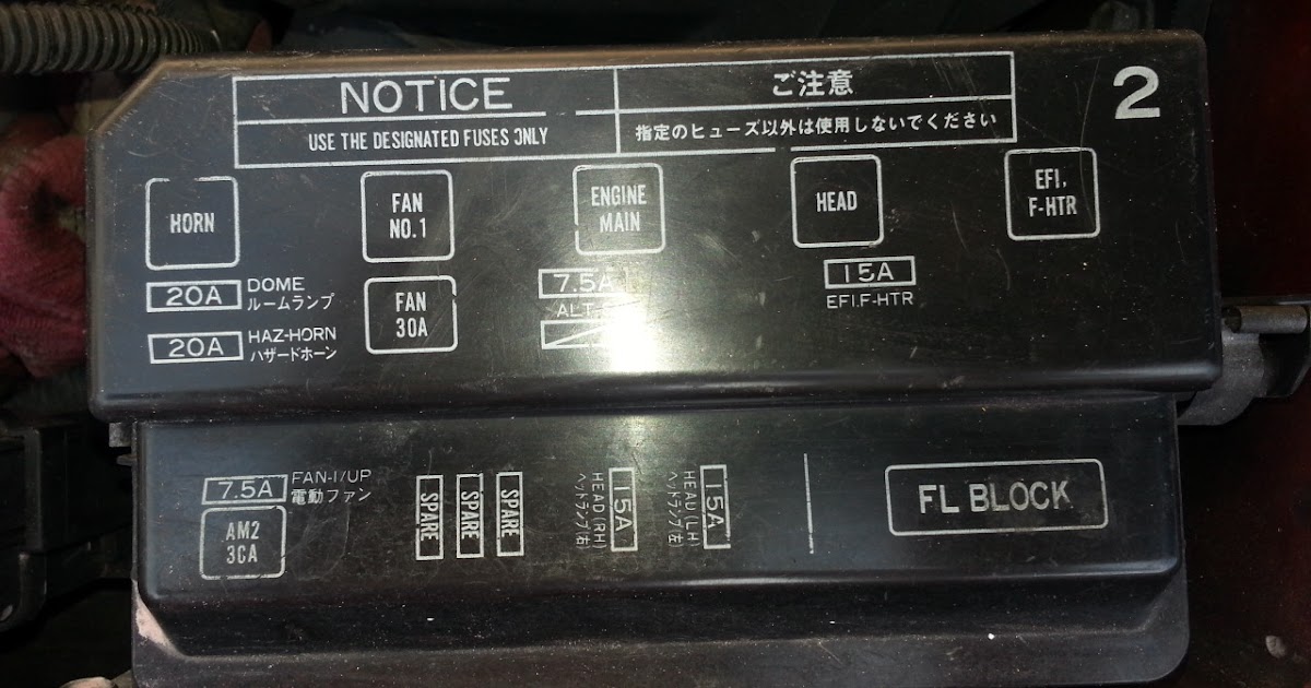 car diary yeah: Fuse box and relays (engine bay) corolla ae101