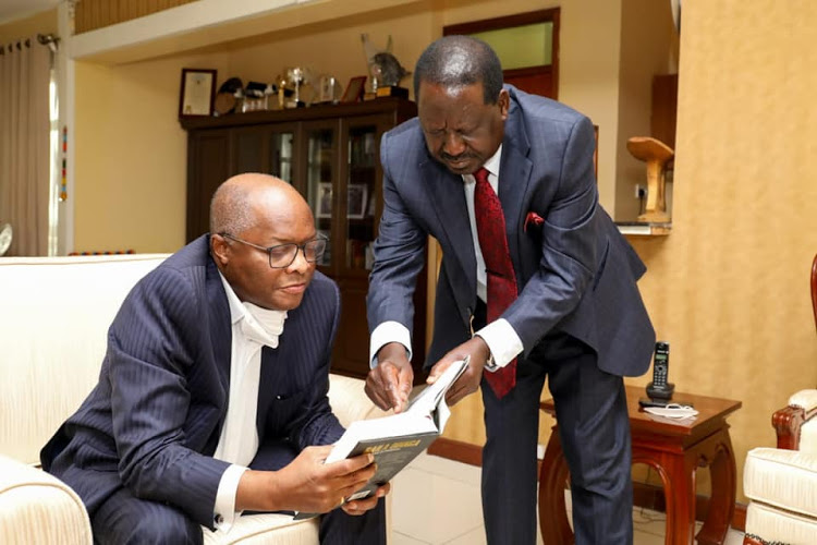 Buganda Kingdom Kabaka Ronald Muwenda Mutebi II congratulates Raila for