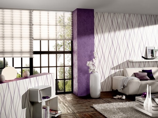 Salas en morado y plata - Decoración de salas con estilo