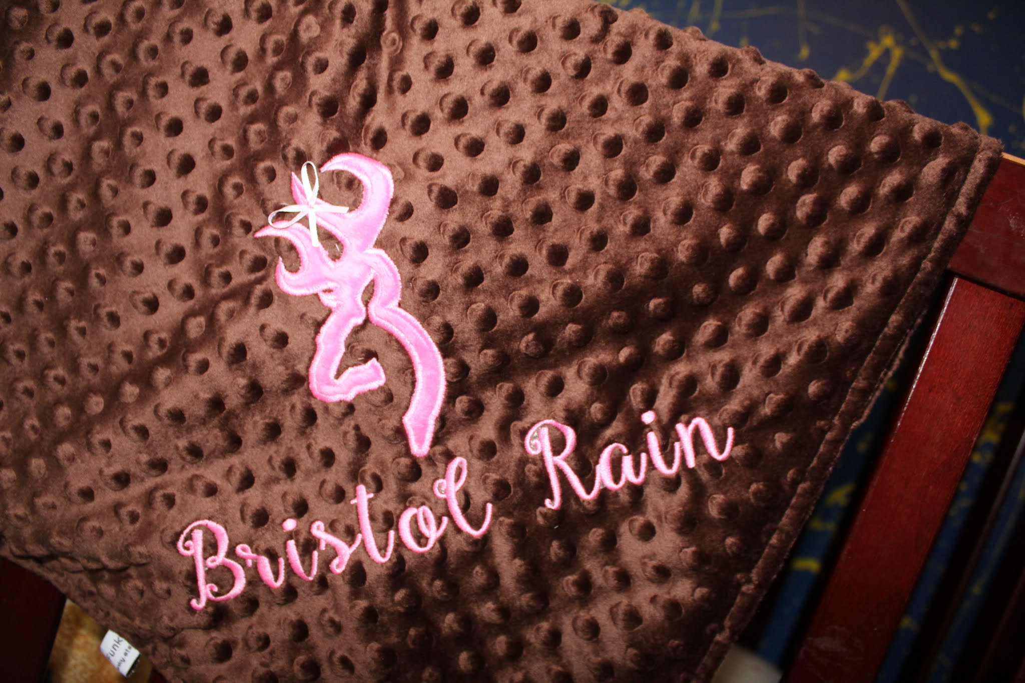 pink camo baby blanket