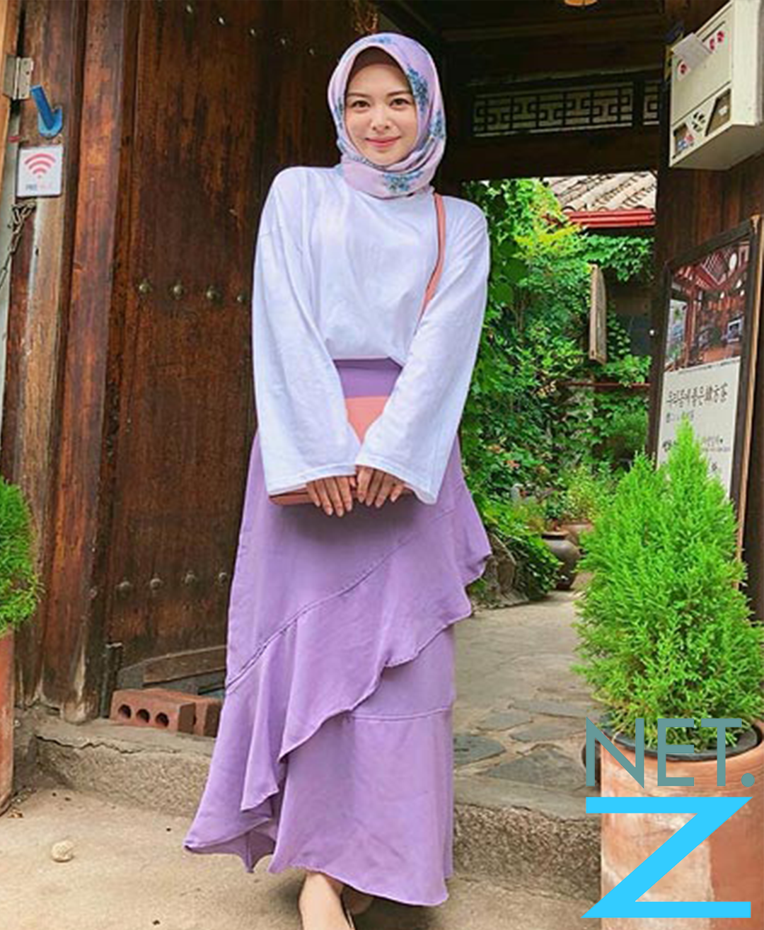 Floral Hijab Style