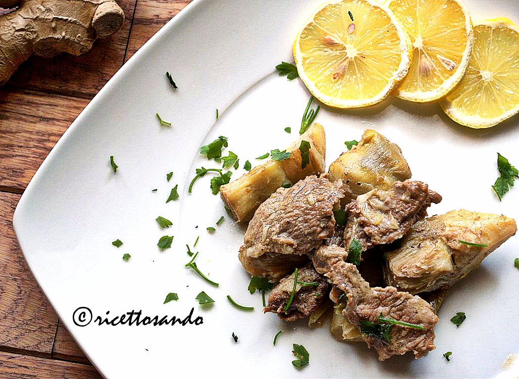 straccetti di manzo con carciofi