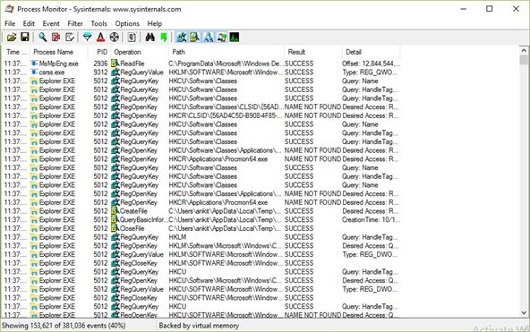 Use Process Monitor para medir los tiempos de reinicio e inicio de sesión