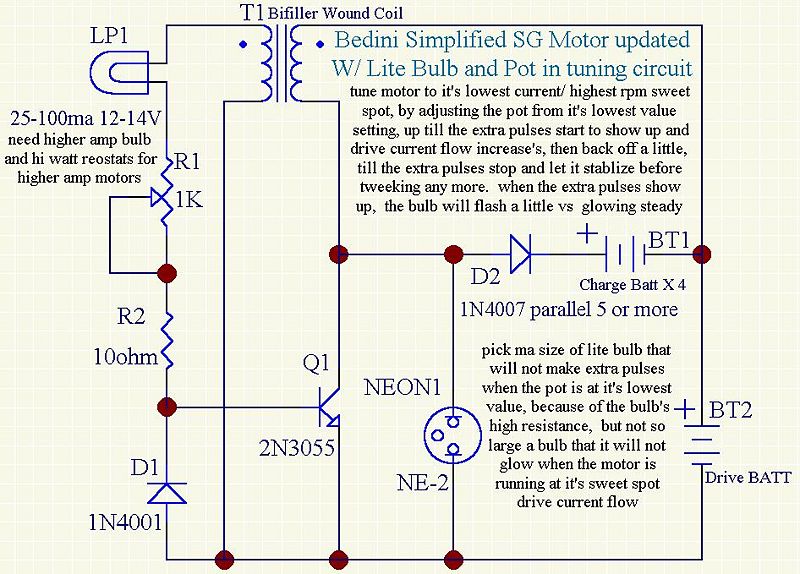 Bedini Circuit Diagram