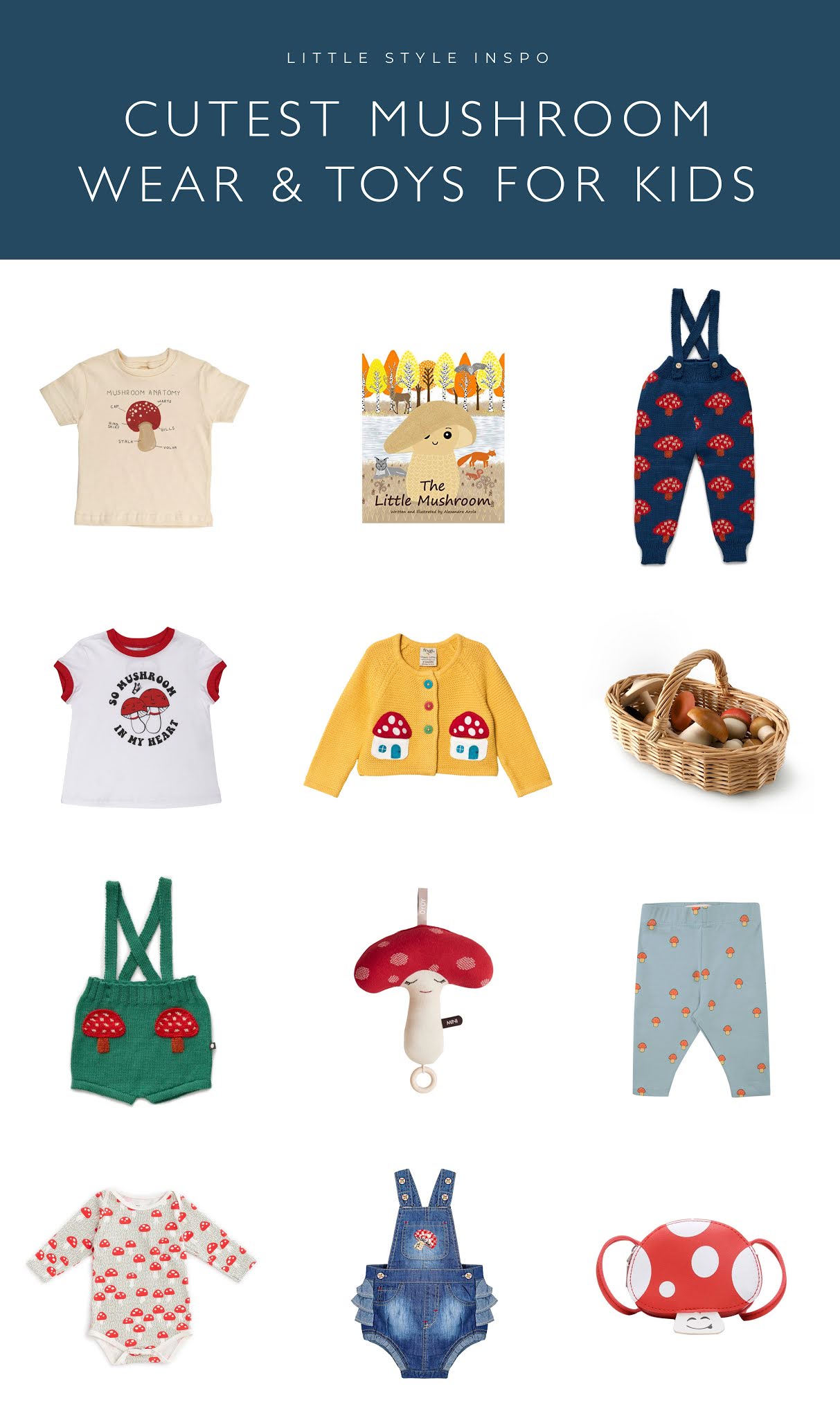 Cutest Kids Mushroom Wear and Toys Little Style Inspo