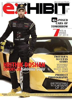 Hrithik Roshan Photoshoot for Exhibit magazine cover page January issue