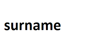 Arti first name , givenname, surname adalah?