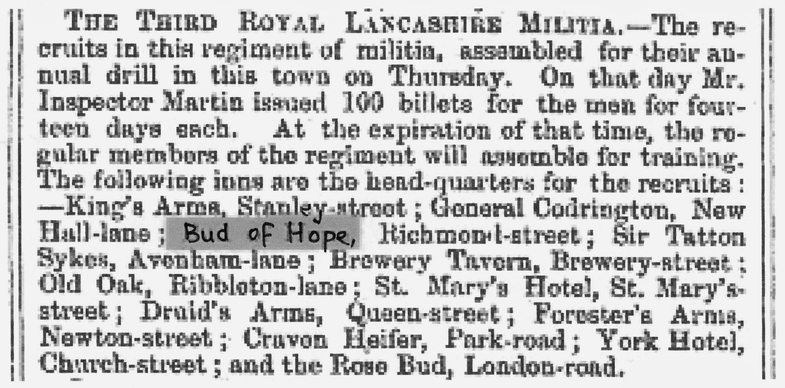 PRESTON'S INNS, TAVERNS and BEERHOUSES BAND OF HOPE, 46 Richmond Street