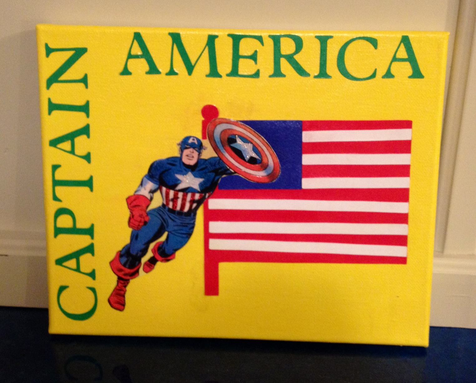  Marilyn's Crafts Captain America Super Hero Wall Canvas