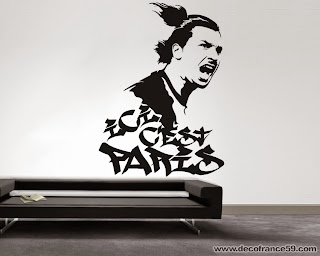 Sticker mural décoratif portrait de zlatan ibrahimovic- Decofrance59.com