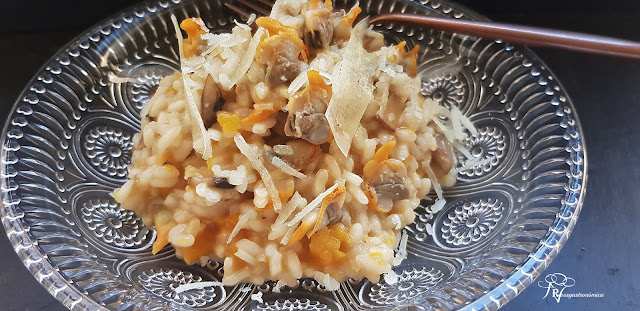 Risotto español de berberechos en conserva