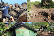 Sejumlah Rumah Warga di Kelurahan Madidir Weru Tertimbun Material Tanah