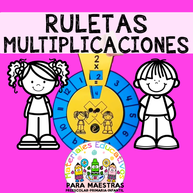 Ruletas de Tablas de Multiplicación Materiales Educativos para Maestras