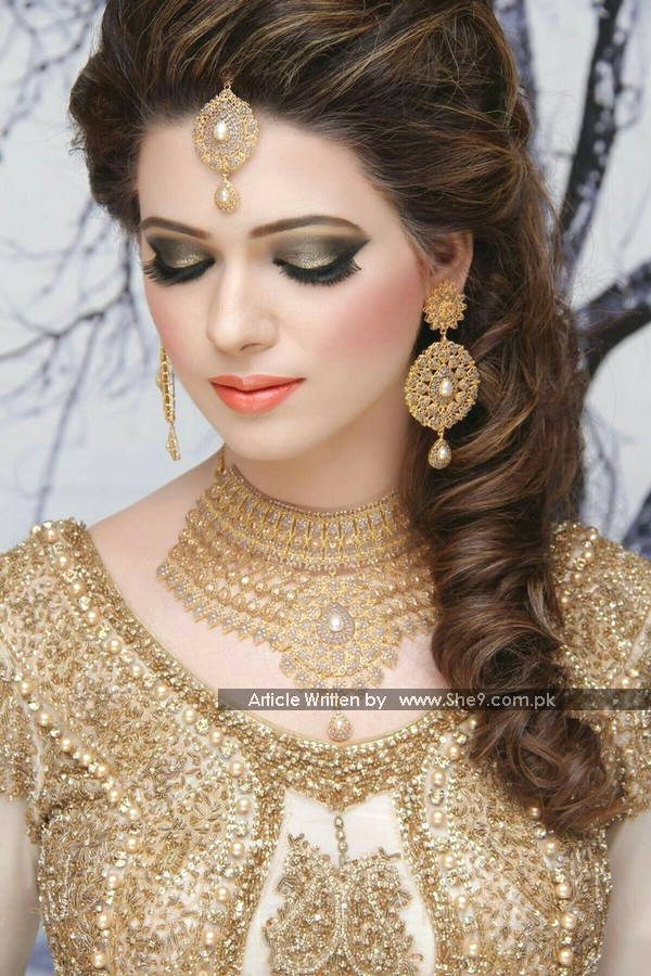 Fashion & Style: Best Bridal Hairstyles 2017 For Pakistani Women | Bridal  hair, Girl hair colors, Bridal makeup