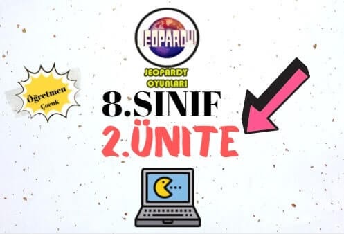 8 Sinif Ingilizce 2 Unite Jeopardy Oyunu Ogretmen Cocuk