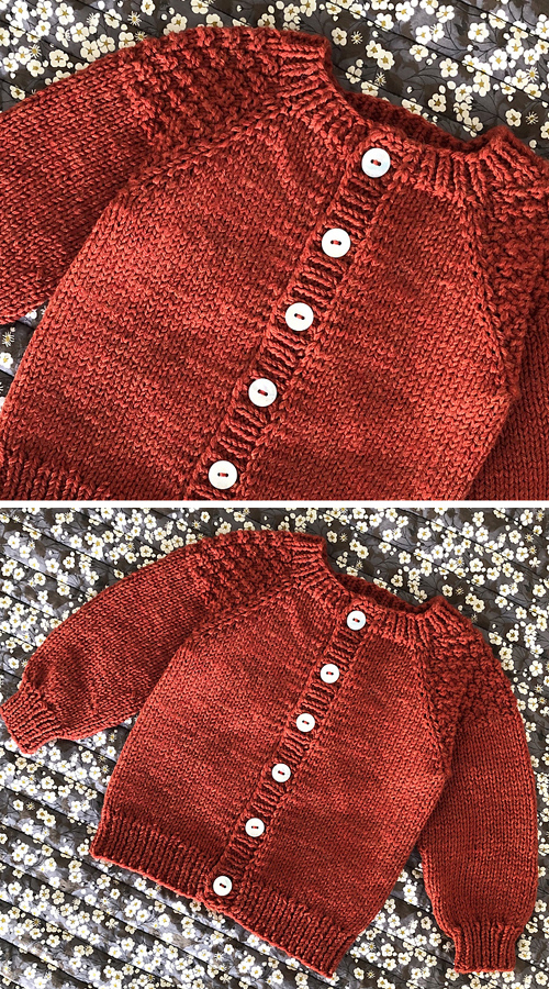 preemie crossover cardigan