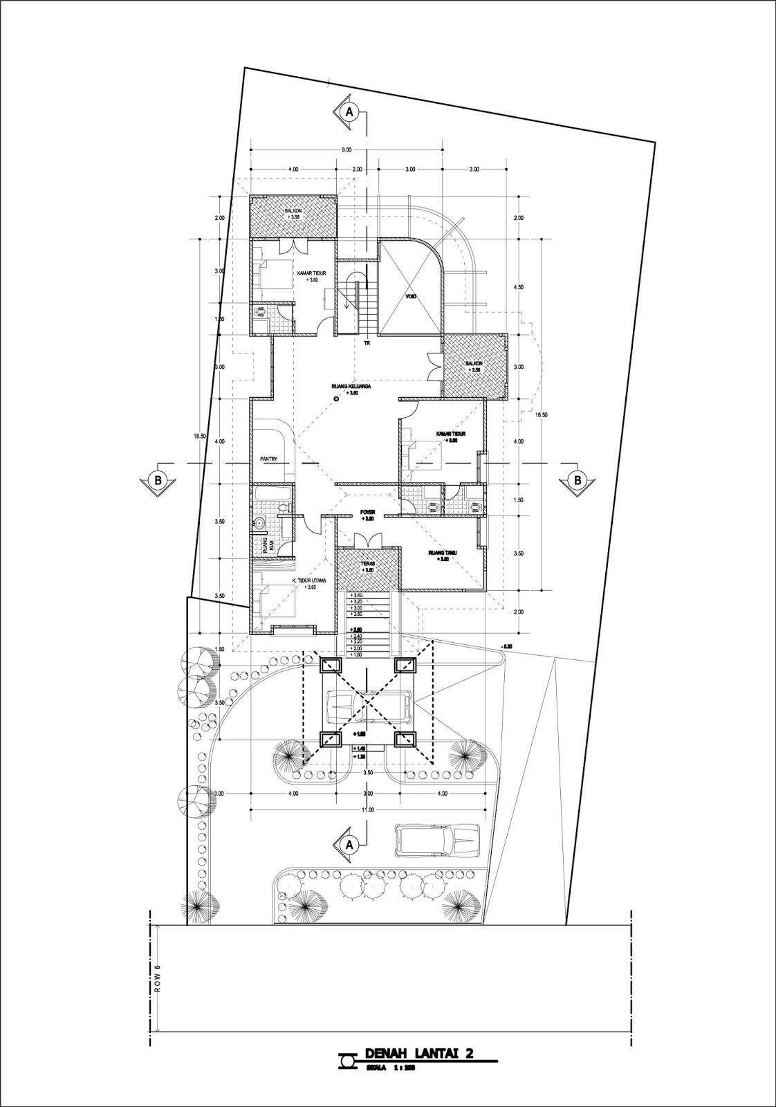 Rumah Bertingkat Pada  Tanah Berkontur DESAIN  RUMAH