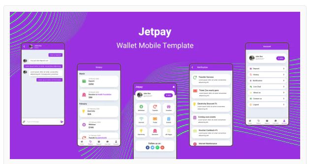 Jetpay - Wallet Mobile Template