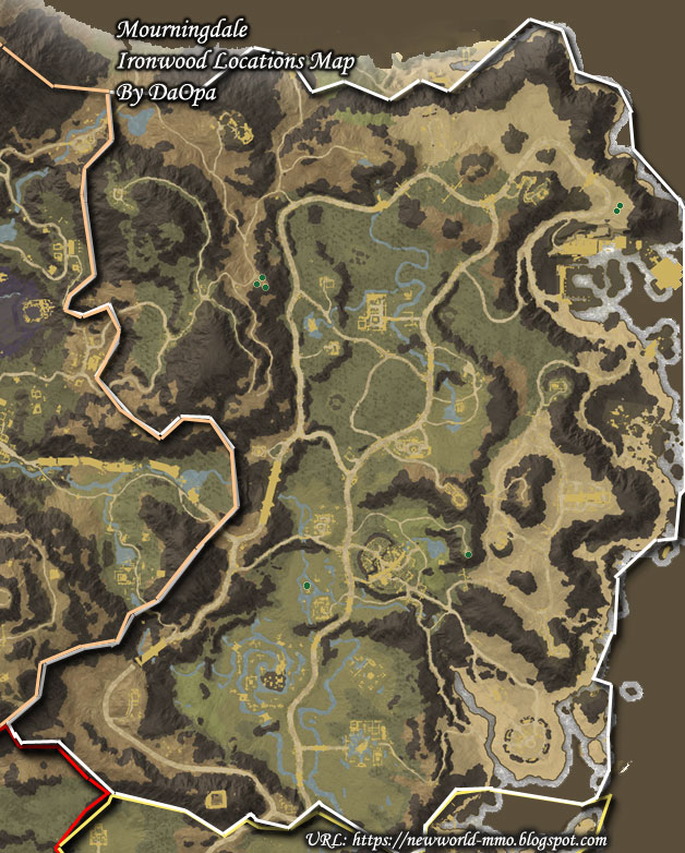 New World Mourningdale ironwood map