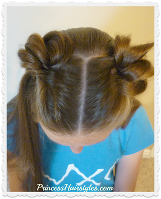 Cute space buns hairstyle using topsy tail. So Easy!