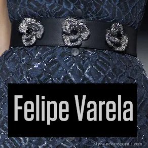 Queen Letizia style Felipe Varela Belt Minimal Opulence SS17