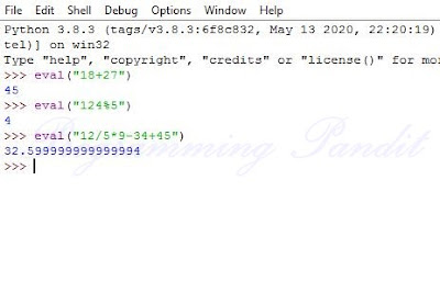 Python Program to display eval function by G Krishna Chauhan ...