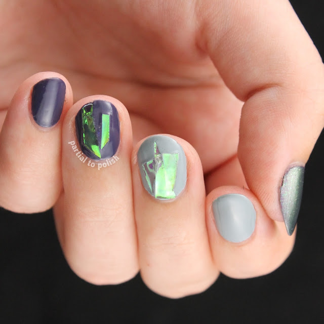 Iridescent Hoop Tape Nails Featuring Some China Glaze The Giver Polishes