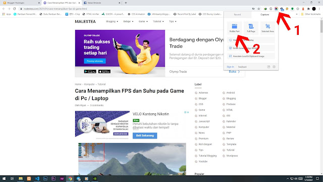 Cara Melakukan Screenshot di Browser