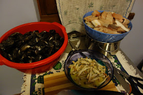 Seafood varieties cut up by cook Riccardo Tuscany Italy